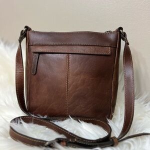 Wild West Classic Brown Leather Messenger Bag. Made in Losangeles
